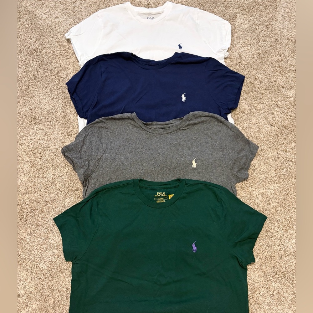Polo by Ralph Lauren Short Sleeve Crew T-Shirts - White, Navy, Gray, Green